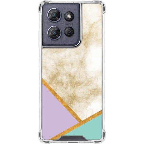 Angled Marble Moto G Power 5G (2025) Clear Case