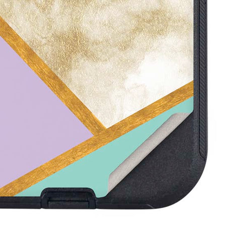 Angled Marble Otterbox Defender iPhone Skin