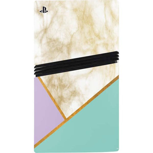 Angled Marble PS5 Pro Disk Console Skin