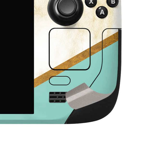 Angled Marble Steam Deck Handheld Gaming Computer OLED Skin