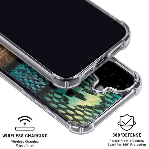 Animal Print Fashion iPhone 16 Plus Clear Case