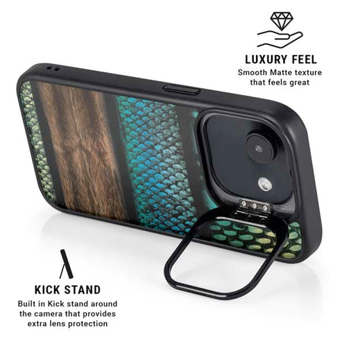 Animal Print Fashion iPhone 16e Kickstand Case