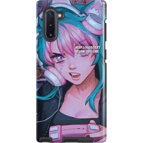 Anime Catgirl Gamer Nerd by Ivy Dolamore Galaxy Cases