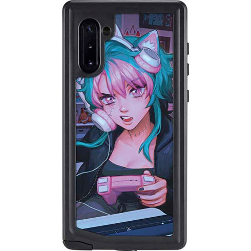 Anime Catgirl Gamer Nerd by Ivy Dolamore Galaxy Cases