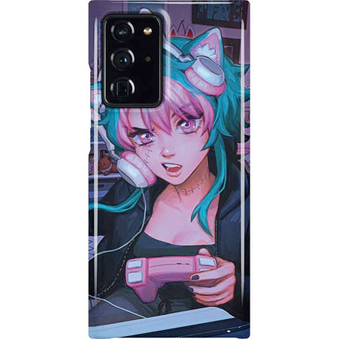 Anime Catgirl Gamer Nerd by Ivy Dolamore Galaxy Cases