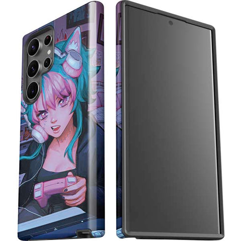 Anime Catgirl Gamer Nerd by Ivy Dolamore Galaxy S23 Ultra Pro Case