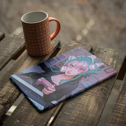 Anime Catgirl Gamer Nerd by Ivy Dolamore iPad Skins