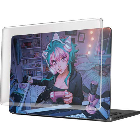 Anime Catgirl Gamer Nerd by Ivy Dolamore MacBook Pro 14in (2021-24) Case plus Skin