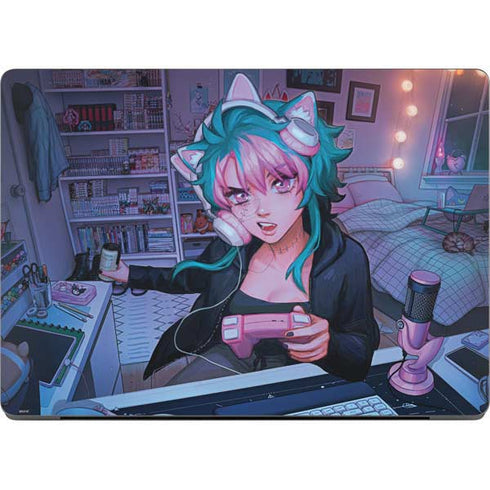 Anime Catgirl Gamer Nerd by Ivy Dolamore Apple MacBook Pro 14-inch Skin