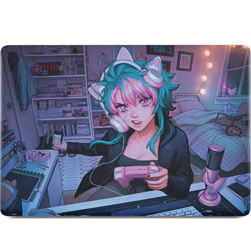 Anime Catgirl Gamer Nerd by Ivy Dolamore MacBook Skins