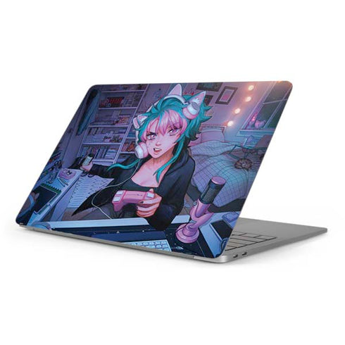 Anime Catgirl Gamer Nerd by Ivy Dolamore Apple MacBook Pro 16-inch Skin
