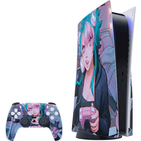 Anime Catgirl Gamer Nerd by Ivy Dolamore PlayStation PS5 Skins