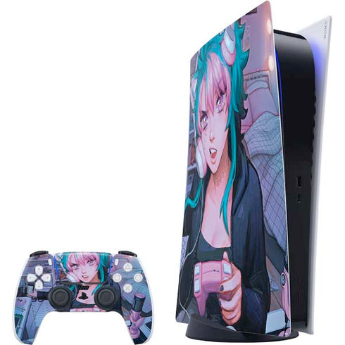 Anime Catgirl Gamer Nerd by Ivy Dolamore PlayStation PS5 Skins