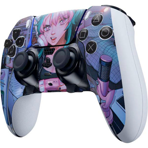 Anime Catgirl Gamer Nerd by Ivy Dolamore PS5 DualSense Edge Pro Controller Skin