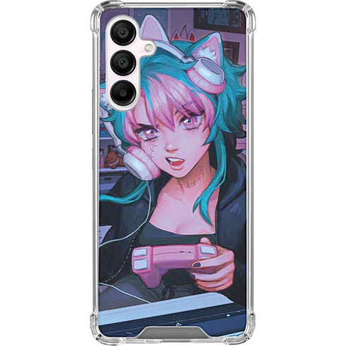 Anime Catgirl Gamer Nerd by Ivy Dolamore Galaxy A16 5G Clear Case