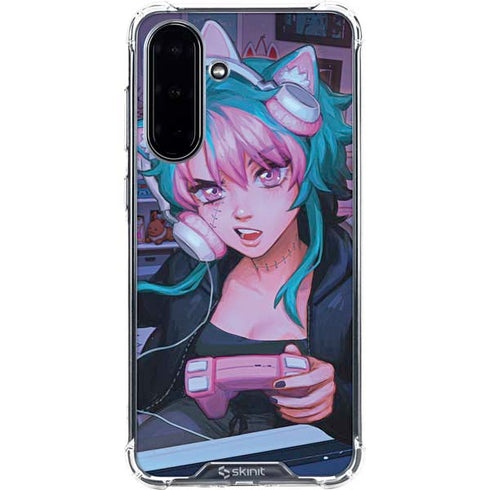 Anime Catgirl Gamer Nerd by Ivy Dolamore Galaxy A36 5G Clear Case