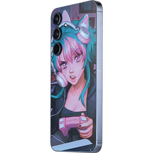 Anime Catgirl Gamer Nerd by Ivy Dolamore Galaxy A55 5G Skin