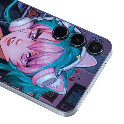 Anime Catgirl Gamer Nerd by Ivy Dolamore Galaxy A55 5G Skin