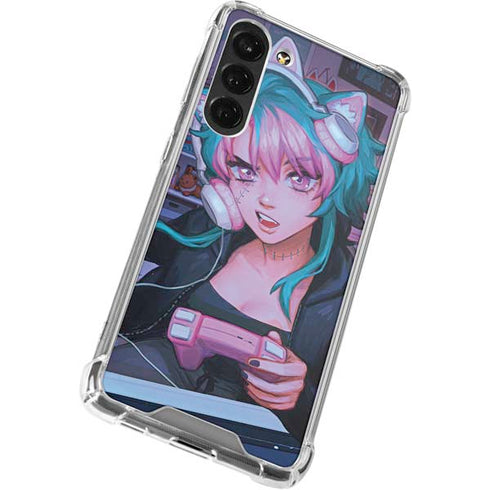 Anime Catgirl Gamer Nerd by Ivy Dolamore Galaxy S24 FE Clear Case