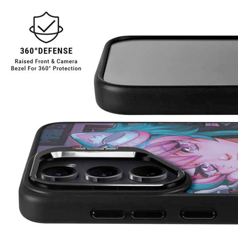 Anime Catgirl Gamer Nerd by Ivy Dolamore Galaxy S25 Kickstand Case