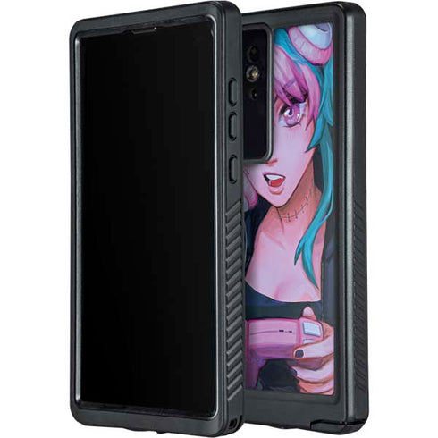 Anime Catgirl Gamer Nerd by Ivy Dolamore Galaxy S24 Ultra Waterproof Case
