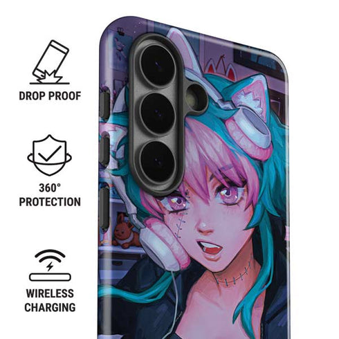 Anime Catgirl Gamer Nerd by Ivy Dolamore Galaxy S26 Impact Case
