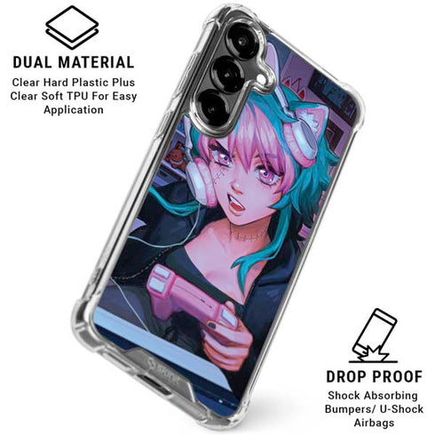Anime Catgirl Gamer Nerd by Ivy Dolamore Galaxy S26 Plus Clear Case