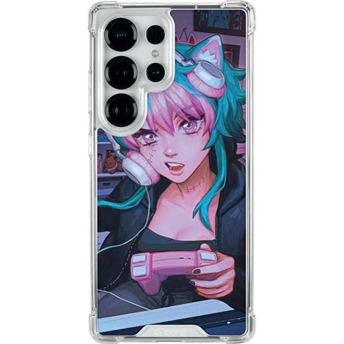 Anime Catgirl Gamer Nerd by Ivy Dolamore Galaxy S26 Ultra Clear Case