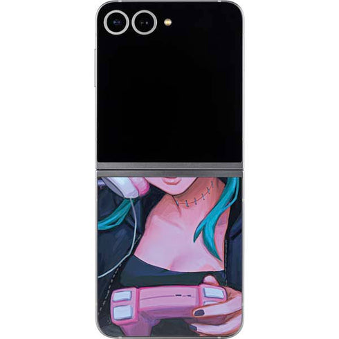 Anime Catgirl Gamer Nerd by Ivy Dolamore Galaxy Z Flip6 Skin