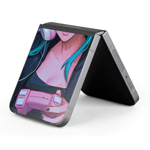 Anime Catgirl Gamer Nerd by Ivy Dolamore Galaxy Z Flip6 Skin