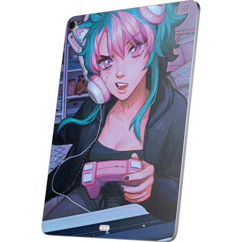 Anime Catgirl Gamer Nerd by Ivy Dolamore Apple iPad Air Skin