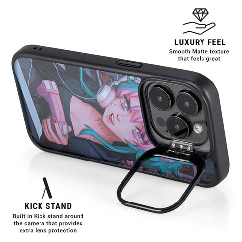 Anime Catgirl Gamer Nerd by Ivy Dolamore iPhone 13 Pro Kickstand Case