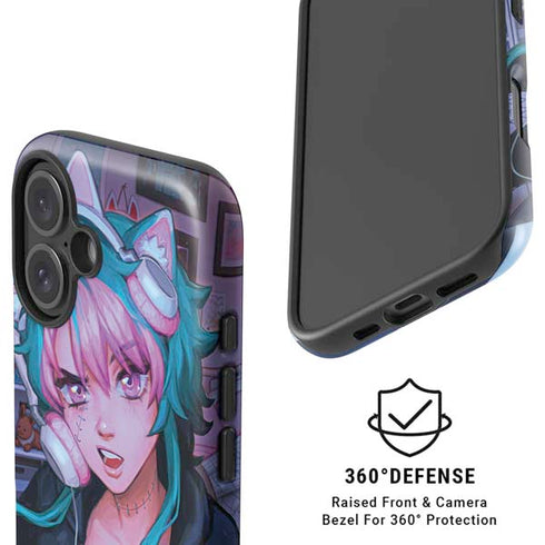 Anime Catgirl Gamer Nerd by Ivy Dolamore iPhone 16 Magsafe Impact Case