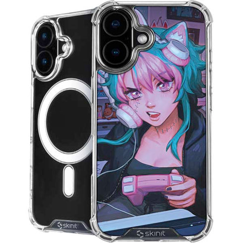 Anime Catgirl Gamer Nerd by Ivy Dolamore iPhone 16 Plus MagSafe Case