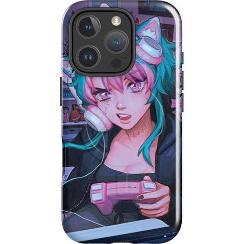 Anime Catgirl Gamer Nerd by Ivy Dolamore iPhone 16 Pro Magsafe Impact Case