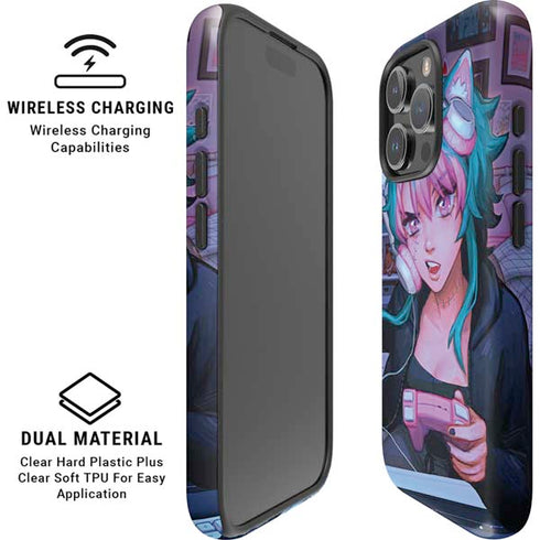 Anime Catgirl Gamer Nerd by Ivy Dolamore iPhone 16 Pro Magsafe Impact Case