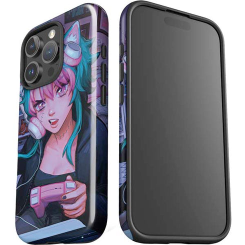 Anime Catgirl Gamer Nerd by Ivy Dolamore iPhone 16 Pro Max Impact Case