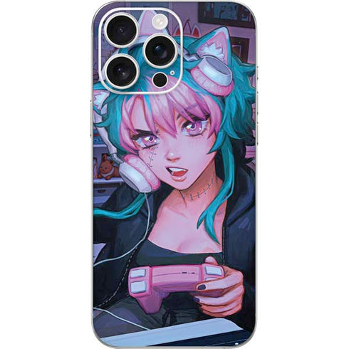 Anime Catgirl Gamer Nerd by Ivy Dolamore iPhone 16 Pro Max Skin