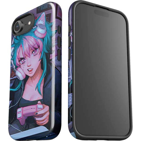Anime Catgirl Gamer Nerd by Ivy Dolamore iPhone 16e Impact Case