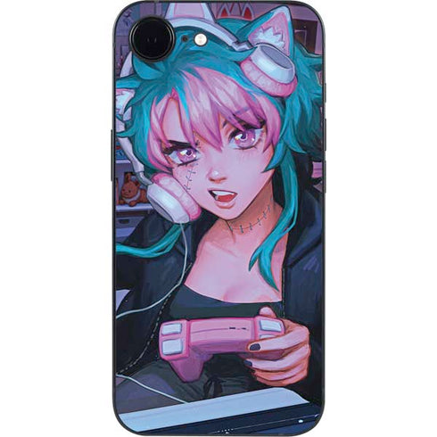 Anime Catgirl Gamer Nerd by Ivy Dolamore iPhone 16e Skin