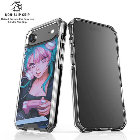 Anime Catgirl Gamer Nerd by Ivy Dolamore iPhone 17 Air Clear Case