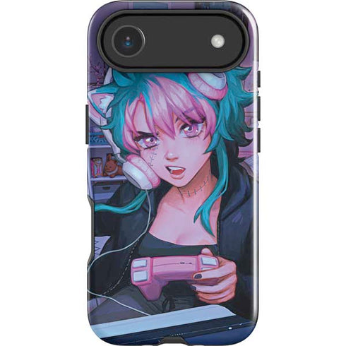Anime Catgirl Gamer Nerd by Ivy Dolamore iPhone 17 Air Impact Case