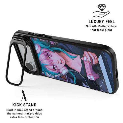 Anime Catgirl Gamer Nerd by Ivy Dolamore iPhone 17 Air Kickstand Case