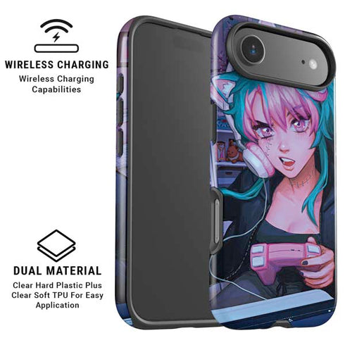 Anime Catgirl Gamer Nerd by Ivy Dolamore iPhone 17 Air Magsafe Impact Case