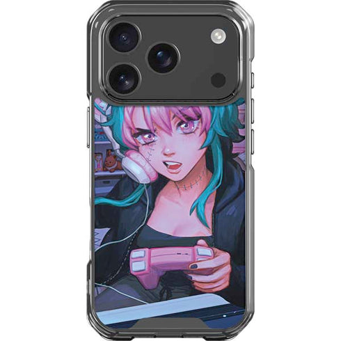 Anime Catgirl Gamer Nerd by Ivy Dolamore iPhone 17 Pro Clear Case