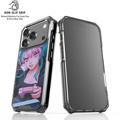 Anime Catgirl Gamer Nerd by Ivy Dolamore iPhone 17 Pro Clear Case