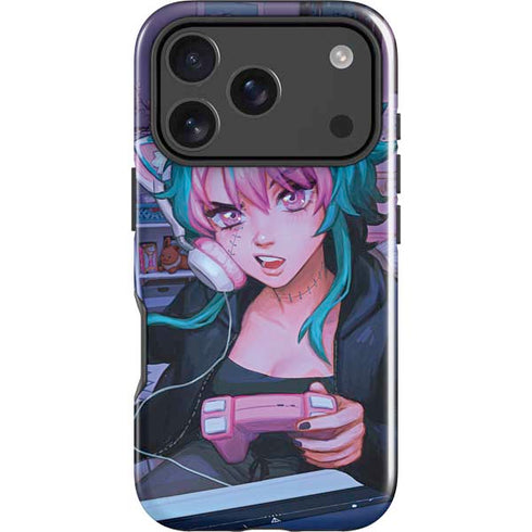 Anime Catgirl Gamer Nerd by Ivy Dolamore iPhone 17 Pro Impact Case