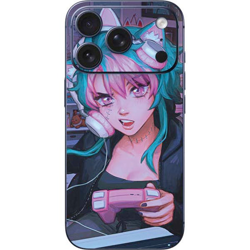 Anime Catgirl Gamer Nerd by Ivy Dolamore iPhone 17 Pro Skin