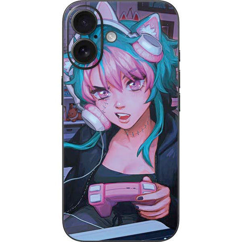 Anime Catgirl Gamer Nerd by Ivy Dolamore iPhone 17 Skin
