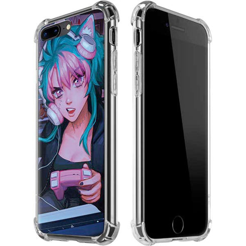Anime Catgirl Gamer Nerd by Ivy Dolamore iPhone Cases